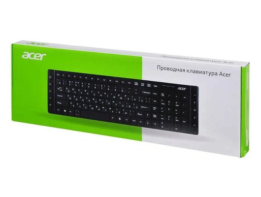 Клавиатура проводная Acer OKW010 черный slim (ZL.KBDEE.002)